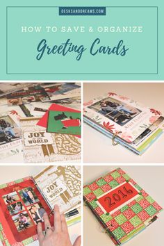 how to save and organize greeting cards