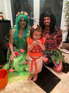 Family Costumes Moana, Moana Tefiti Costume Diy, Ta Fiti Costume, Maui Diy Costume Men, Te Fiti Makeup, Tafiti Moana Diy Costume