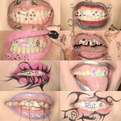 Tooth Gems, Punk Makeup, Gem Art, Tooth Gem, Teeth Jewelry, Ethereal Makeup, Gems Art, Fancy Makeup, Eye Makeup Art