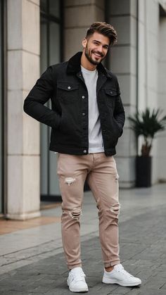 Men’s Casual, Trendy Mens Fashion Casual, Men's Winter Outfits, Muscular Men Fashion, Cowboy Outfit For Men, Jeans Outfit Ideas, 15 Outfits, Jeans Outfit Men, Suits Men Business