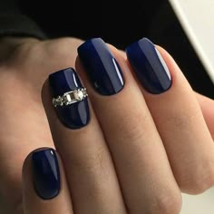 30+ Stunning Cobalt Blue Nails For Elegant Ladies – OSTTY Blue Nail Art Designs, Fashionable Nails, Inspiration Nails, Simple Gel Nails, Blue Nail Art, Nails Fashion, Blue Nail