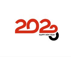 a red and black new year's card with the number twenty two on it