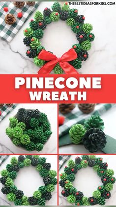 pinecone wreaths are the perfect christmas decoration for any holiday party or special occasion