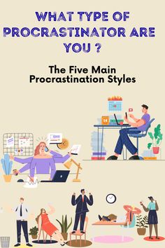 the five main procrastination styles for men and women in their home office