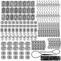 PRICES MAY VARY. Large Quantity: 324PCS in total. It is included 200pcs disposable elastic hair rubber bands, 2pcs plastic hair pins bun and 124pcs assorted alloy beads. Large quantity to meet your different DIY need Raw Material: These beard beads are made of high quality alloy, durable, not easy to fade and break, and it is comfortable to wear Easy to Use: Various curved or straight large hole alloy beads in different patterns, various choices and easy to wear Widely Used: These Tibetan style Cloth Belts, Beard Beads, Hair Rubber, Viking Beard, Hair Coils, Hair Rubber Bands, Making Hair, Diy Making, Plastic Box Storage