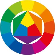 the color wheel has been used to create an image with different colors and shapes in it