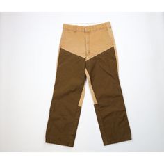 Vintage 70s Streetwear Mens 34x29 Distressed Canvas Field Brush Pants Brown USA Mens Pants Fraying front top. Hole back top. Blemishes back top. Color fade. USA made Mens size 34 (no tag, check measurements) Measurements are: 17 inches across the waist laid flat 29 inch inseam 40.5 inches from top to bottom 9 inch leg open Brown Cotton US Shipping is FREE Canada is $15 and International is $24 Check out my other items in my store! PR898 Retro Brown Cotton Bottoms, Retro Brown Straight Leg Bottoms, Retro Wide Leg Bottoms With Hip Pockets, Retro Wide Leg Cotton Cargo Pants, Vintage Brown Cotton Bottoms, Retro Wide-leg Pants With Hip Pockets, Retro Wide Leg Pants With Hip Pockets, Retro High Waist Cotton Bottoms, Retro Style Brown Full-length Bottoms