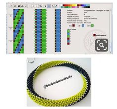 the beaded bracelet is being displayed on the computer screen