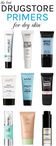 Primers For Dry Skin, Best Drugstore Primer, Drugstore Primer, Makeup Carnaval, Primer For Dry Skin, Teknik Makeup, Coffee Facial, Drugstore Foundation