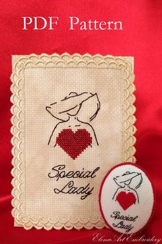 With this beautiful embroidery, you can decorate your greeting card, ornament, pillows, glasses case, phone case and anything you want. The item with such embroidery will become a wonderful gift for any woman, because every woman is a special lady.