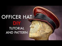 a hat that is on top of a mannequin's head with the words officer hat diy