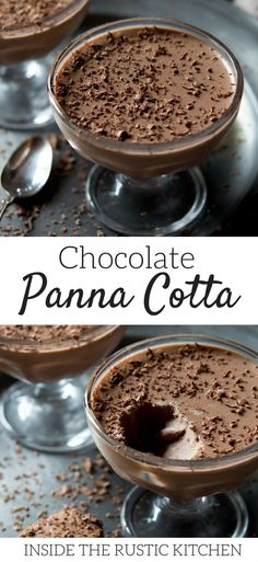 chocolate panna cota is an easy dessert recipe