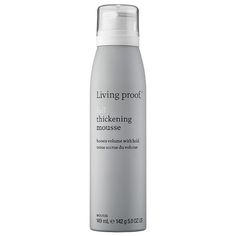 What it is: A featherlight hair mousse that delivers a flexible hold for full body that lasts and lasts.Hair Type: Straight, Wavy, and CurlyHair Texture: FineHair Concerns:- Hold - Volumizing - FlatnessKey Benefits: - Makes fine hair look and feel thicker- Delivers long-lasting, touchable fullness and thickness- Provides light hold and heat protectionFormulation: Mousse Highlighted Ingredients:- Thickening Molecule: Deposits microscopic thickening dots between strands so hair looks and feels ful Best Hair Mousse, Living Proof Hair Products, Best Hair Care Products, Hair Concerns, Natural Hair Oils, Clarifying Shampoo, Hair Mousse, Hair Thickening, Living Proof