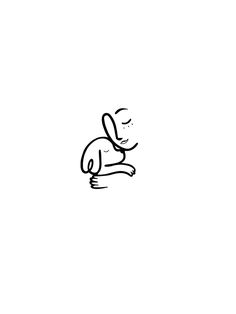 a black and white drawing of a dog laying on its back with it's eyes closed