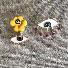 Super Cute Rare Find. Nee. Adorable 3 Pc Earrings Set. As Shown In Photo Funky Polymer Clay Earrings, Yellow Black, Evil Eye, Black N Yellow, Polymer Clay Earrings, Clay Earrings, Earring Set, Super Cute, Fashion Beauty