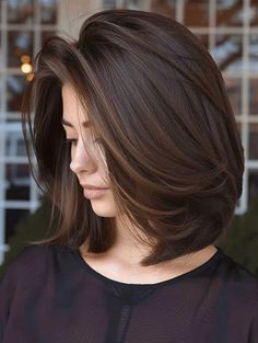 37 Chocolate Brown Hair Color Ideas Cool Dark Hair Color Ideas, Dimensional Brunette Straight Hair, Short Hair Chocolate Brown, Single Hair Color Ideas, Chocolate Brown Hair Bob, Brown Hair Color Inspiration, Neutral Brown Hair Color, Highlight Brown Hair, Chocolate Color Hair