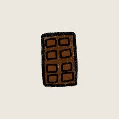 a drawing of a chocolate bar on a white background