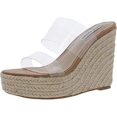 Steve Madden Sunrise Wedge Sandals for Women - Jute Wrapped Wedge Heel, Padded Footbed, and Open-Toe Platform Wedges, Wedge Heels, Wedge Sandals, Steve Madden, Open Toe, Womens Sandals, Wedges, For Free