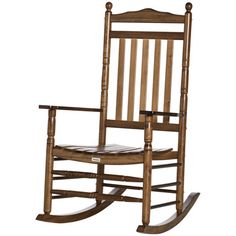 Traditional Style: Bring the classics back in style and add old-time charm to your living space with this outdoor rocker chair. PRIME PLUMBING INCORPORATED Frame Color: Brown | PRIME PLUMBING INCORPORATED Traditional Wooden High Back Rocking Chair Wood / Manufactured Wood in Brown | 45.8" H X 34" W X 16.3" D | Wayfair Rocking Chair Wood, Porch Rocking Chair, Wooden Rocking Chair, Uv Paint, Rocking Chair Porch, Porch Chairs, Rocker Chair, Wooden Rocking Chairs, Patio Rocking Chairs