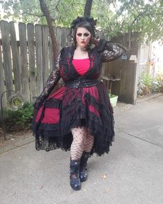 Red tank top from Amazon Underdress from @killstar Red skirt from @draculaclothing Black underskirt from @burleska_corsets Belt from @hottopic Tights from @snagtights Boots from @newrock Dragon choker gift from my fiance #gothoutfitoftheday #gothoutfitinspo #plussizegoth #curvygoth #curvygothgirl #romanticgoth #romanticgothoutfit #romanticgothicfashion #romanticgothstyle #romanticgothic #gothic #gothgirl #gothsofinstagram #fyp Dragon Choker, Romantic Goth Outfits, Goth Outfit Inspo, Plus Size Goth, Red Tank Top, Romantic Goth, Corset Belt, Red Skirt, Red Tank