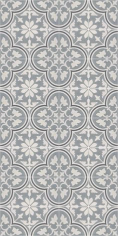 a gray and white wallpaper with an intricate design