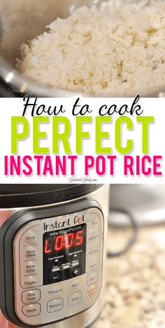 an instant pot rice recipe in the pressure cooker