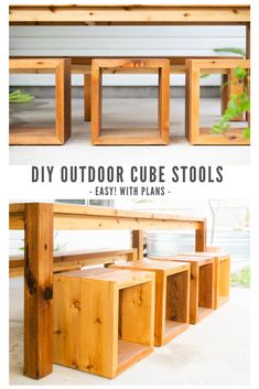 diy outdoor cube stools with plans