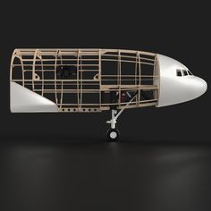 an airplane that is made out of wood