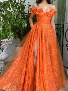 Off Shoulder Orange Lace Long Prom Dresses with High Slit, Off the Shoulder Orange Formal Dresses, Orange Lace Evening Dresses SP2656 #promdress #promdresses #offtheshoulderdress #orangepromdress #lacepromdress #formaldresses #eveningdresses

Off Shoulder Orange Lace Long Prom Dresses with High Slit, Off the Shoulder Orange Formal Dresses, Orange Lace Evening Dresses SP2656 Orange Formal Dresses, Teuta Matoshi, Prom Dresses Long Lace, Tulle Sleeves, Lace Evening Dresses, Prom Dresses Lace, Orange Fashion, Long Prom Dress, Orange Dress