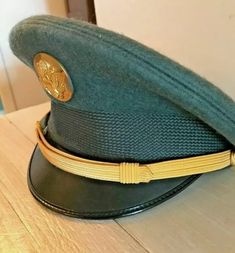 US Army NCO uniform Visor Hat / Dark green wool felt/ USAA/ Usa Army, Visor Hat, Visor Hats, Green Wool, Us Army, Trucker Cap, Wool Felt, Dark Green, Felt