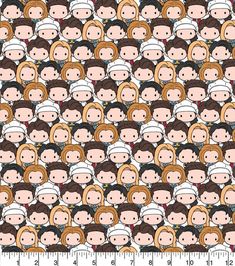 a large group of people are depicted in this pattern, which is very similar to the same