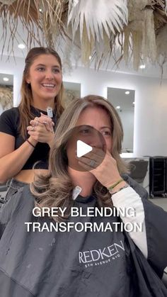 KVHA FAMILY on Instagram: "GREY BLENDING TRANSFORMATION🩶🔥  Removing old box dye and blending those greys so it grows out nice and seamless.   EMERGING PACKAGES AVAILABLE🫶🏼  What do you guys think ?    Book now | Bookings@kainevakai.com | Book online      LIKE | COMMENT | SHARE — #greyhair #clientappreciation #viral #boxdyecorrection #beforeandafter #modernsalon #undiscoveredhairstylists #redken #shadeseq  #sydneyhair" Transitioning Dark Hair To Grey, Hair Color Transition From Dark To Light, Best Highlights To Cover Gray Hair Dark, Balayage Hair To Hide Grey, Brunettes With Gray Hair, Grey Blending On Brown Hair, Dark Blonde Hair Going Grey, Redken Grey Blending