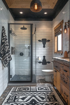 bathroom inspo, bathroom decor, boho western kitchen, western bathroom ideas, bathroom design Old West Bathroom, Green Western Bathroom, Dark Western Bathroom, Industrial Glam Bathroom, Western Boho Bathroom Target, Western Aztec Bathroom, Modern Western Bathroom, Western Bathroom Ideas, Gray Western Bathroom