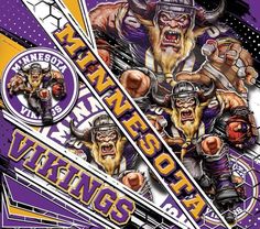 the minnesota state university football team is depicted in this graphic art poster, which features an image of two men and one man