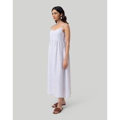 Embrace the summer feeling with our Strappy Gathered Midi Dress! . Its flowing, elegant silhouette is perfect for day-to-night wear. Crafted with a fitted bodice and flared waist for that perfect fit, this dress offers double adjustable straps and convenient side pockets for versatility and practicality. With its elasticated back and classic timelessnes, this midi dress radiates elegance and is a must-have addition to your wardrobe. Fitted Knee Length Dress, Strappy Maxi Dress, Midi Sundress, Maxi Sundress, Embroidered Midi Dress, Tent Dress, Dress Pin, Women Midi, Tiered Maxi Dress