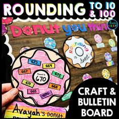 a bulletin board for rounding to 10 and don't you think? craft and bulletin board