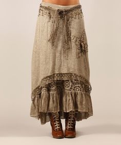 Look at this Beige Kelly Wool-Blend Skirt on #zulily today! Estilo Hippie, Stil Boho, Altered Couture, Boho Skirts, Mori Girl, A Skirt, Maxi Skirts, Mode Inspiration, Upcycle Clothes