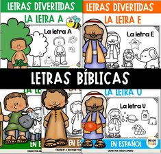 the spanish version of letras biblicas is shown in three different languages