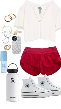 Everyday School Outfits, Trendy Spring Outfits, Lululemon Outfits, Sports Shorts Women, Trendy Outfits For Teens, Fits Clothes, Cute Preppy Outfits