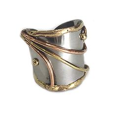 PRICES MAY VARY. Adjustable Mixed Metal Cuff Ring Handcrafted by Artisans Stylish and stunning accessory you can wear to any occasion Makes a great personalized gift Sweet Reminder: Please keep the accessory away from perfumes, cosmetics and any other chemicals Products are cadmium and lead free Adjustable handcrafted stainless steel cuff ring with brass and copper accents. Adjustable design made to fit all sizes! At Anju, we create unique handcrafted products that blend traditional craftsmanshi Artistic Open Ring Jewelry For Gifts, Artistic Metal Ring Jewelry For Gifts, Handmade Wide Band Ring For Gift, Handmade Wide Band Ring Gift, Artisan Wide Band Jewelry As Gift, Elegant Wide Band Metal Ring Gift, Adjustable Cuff Bracelet As Gift, Nickel Free Wide Band Ring For Gift, Adjustable Open Ring Cuff Bracelet As Gift