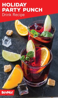 holiday party punch drink recipe by bevmo