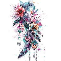 Rich Floral Tattoo Sketches Floral Tattoo Design With Color, Shoulder And Collar Bone Tattoos For Women, Island Theme Tattoo, Hip Sleeve Tattoo, Beach Scene Tattoos For Women, Leopard Flower Tattoo, Large Side Tattoos Women Ribs, Full Wrist Tattoos For Women, Hip And Side Tattoos Women