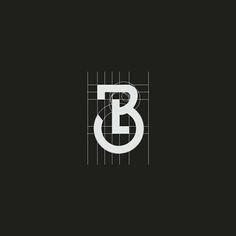 the letter b is made up of lines and dots on a black background with white letters