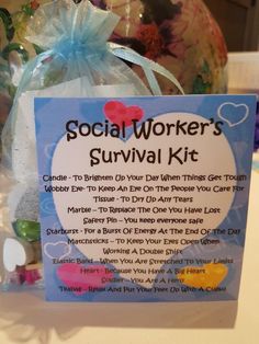 a social worker's survival kit in a bag