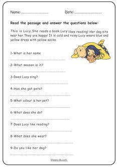 a worksheet for reading the poem, which includes an image of a dog and a