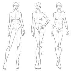 the female body is shown in three different positions