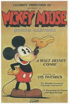 an advertisement for mickey mouse sound cartoon