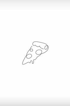 a line drawing of a slice of pizza