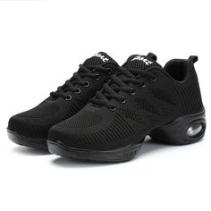 Women's 4.5cm Dance Sneakers Party Training Performance Professional Dance Shoes Jazz Dance Black Dance Shoes Hip Hop, Shifting Closet, Dance Shoes Jazz, Dance Black, Dance Sneakers, Dancing Shoes, Jazz Dance, Dance Practice, Conversion Chart