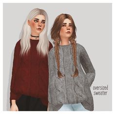 two women with braids are standing next to each other, both wearing sweaters